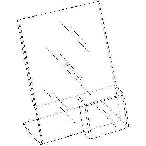 LHAP-1114E: 11w x 14h Clear Acrylic Combo Ad Frame w/Pocket Trifold