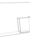 LHAP-1411E: 14w x 11h Clear Styrene Combo Ad Frame w/ TriFold Pocket