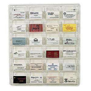 CV2400CH: 24 Pockets 3 1/2 x 2 Business Card Holder (Clear) - Wall Mount Literature Display - Clear CV2400CH: 24 Pockets 3 1/2 x 2 Business Card Holder (Clear) - Wall Mount Literature Display - Clear