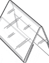LHO-46: 4w x  6h Clear Styrene Double Sided Table Tent/Sign Holder
