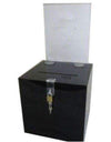 SBB-66-H: 6 Square Acrylic Locking Ballot Box w/Removable Header