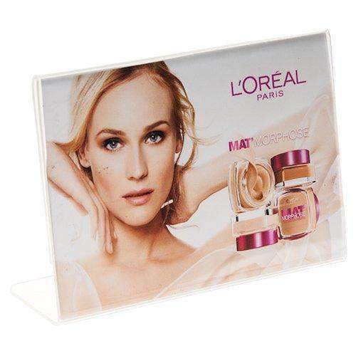 LHA-64E: 6w x 4h Clear Slant Back Table Tent