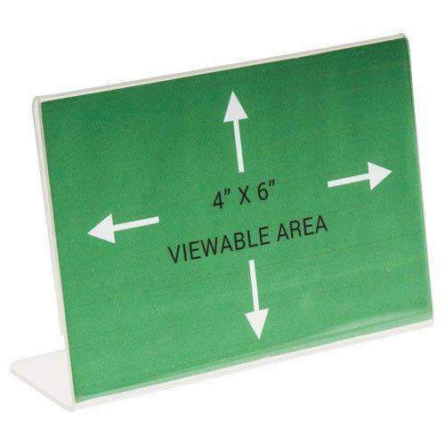 LHA-64E: 6w x 4h Clear Slant Back Table Tent