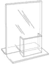 LHCP-8511E: 8.5w x 11h Clear Combo Ad Frame w/Pocket