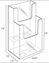 LHF-S102: Acrylic 2-Tier Brochure Holder for 4 Inch Literature.