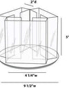 RLT-49: Acrylic 3-Pocket Rotary Counter Display for 4"w Literature