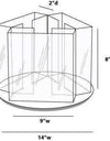 RLT-8511: Acrylic 3-Pocket Rotary Counter Display for 8.5"w Literature