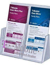 LHF-S130: Clear Acrylic 2-Pocket Brochure Holder for 4"w Literature