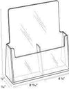 LHF-S130: Clear Acrylic 2-Pocket Brochure Holder for 4"w Literature