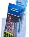 LHF-S502: Clear Acrylic 2-Tier Brochure Holder for 4.5w Literature: