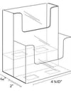 LHF-S502: Clear Acrylic 2-Tier Brochure Holder for 4.5w Literature: