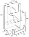 LHF-P102: Clear Acrylic 2-Tier Brochure Holder w/BC Pocket: