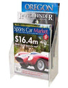 MPF-8511-3: Clear Acrylic 3-Tier, 3-Pocket Brochure holder for 8.5w Literature
