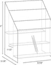 MPF-8511-3: Clear Acrylic 3-Tier, 3-Pocket Brochure holder for 8.5w Literature