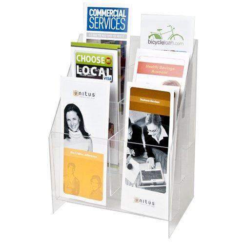 Peel and Stick Brochure Pockets  Clear Plastic Adhesive Brochure Holder