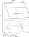 MPF-0409-6: Clear Acrylic 3-Tier, 6-Pocket Brochure holder for 4w Literature