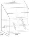 MPF-5585-6: Clear Acrylic 3-Tier, 6-Pocket Brochure holder for 5.5w Literature