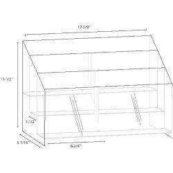 MPF-8511-6: Clear Acrylic 3-Tier, 6-Pocket Brochure holder for 8.5w Literature
