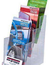 LHF-P103: Clear Acrylic 3-Tier Brochure Holder w/BC Pocket:
