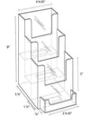 LHF-P103: Clear Acrylic 3-Tier Brochure Holder w/BC Pocket: