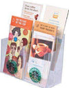 LHF-S114: Clear Acrylic 4-Pocket Brochure Holder for 4w Literature: