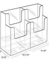 LHF-S114: Clear Acrylic 4-Pocket Brochure Holder for 4w Literature: