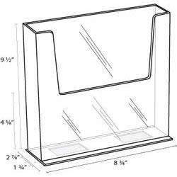 LHF-S160: Clear Acrylic Brochure Holder for 8.5"w Literature: