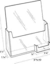 LHF-P120: Clear Acrylic Brochure Holder w/BC Pocket: