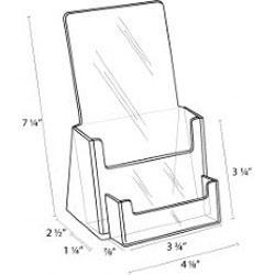 LHF-P100: Clear Acrylic Brochure Holder w/BC Pocket
