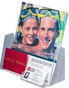 LHF-P120: Clear Acrylic Brochure Holder w/BC Pocket: