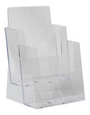 LHF-S112: Clear Acrylic 2-Tier Brochure Holder for 6"w Literature:
