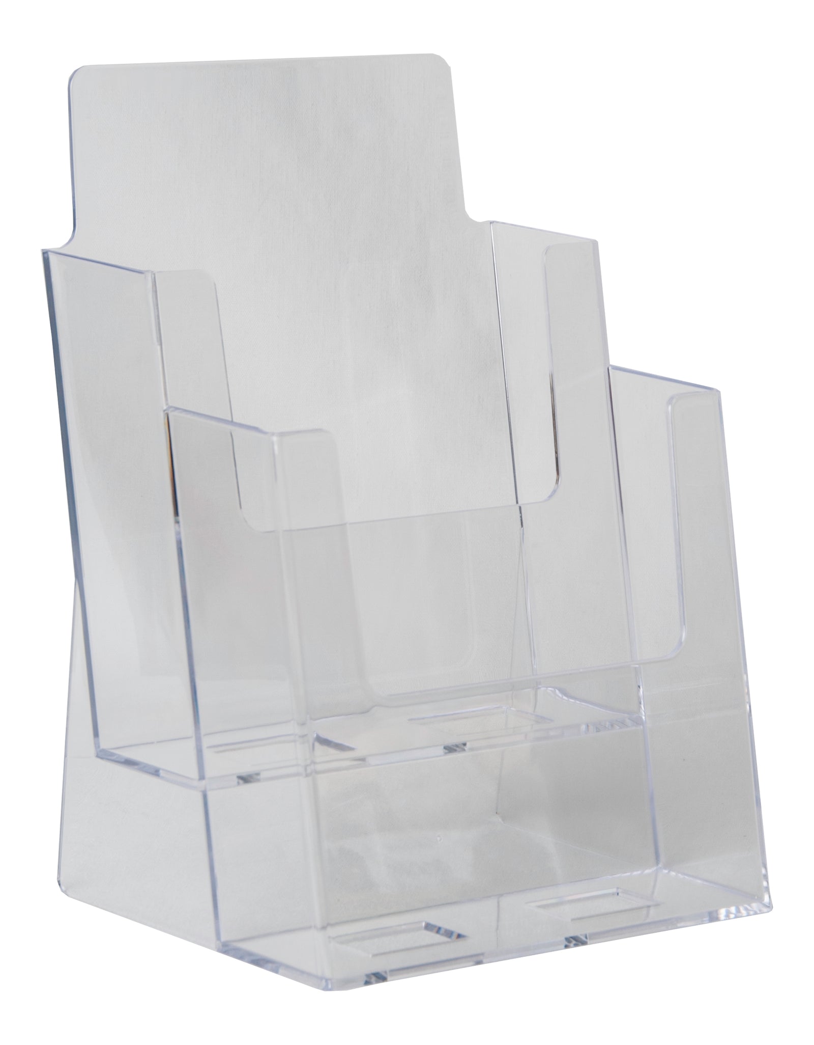 LHF-S112: Clear Acrylic 2-Tier Brochure Holder for 6"w Literature: