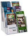 LHF-S83: Clear Acrylic 3-Tier Brochure Holder for 8.5"w Literature