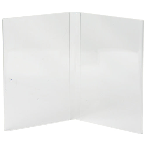 LHM-57E: 5w x 7h Clear Styrene Book Style Table Tent/Sign Holder