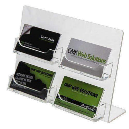 Slant Back Easel With A Four Business Card pockets