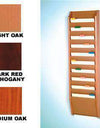 WBHCH14-10:  Wood Wall Mount 10-Pocket Chart Holder