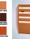 WBHCH14-2:  Wood Wall Mount 4-Pocket Chart Holder