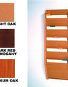 WBHCH14-5:  Wood Wall Mount 5-Pocket Chart Holder