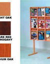WBHLM-12-FS:  Wood Floor Stand 9-Pocket Combo Literature Display