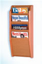 WBHMR24-4:  Wood 4-Pocket Magazine Wall Rack
