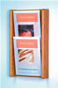 Wood 2-Pocket Literature Wall Rack