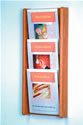 Wood 3-Pocket Literature Wall Rack