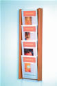 Wood 4-Pocket Literature Wall Rack