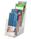 LHF-S104: Acrylic 4-Tier Brochure Holder for 4"w Literature: