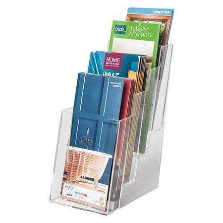 LHF-S104: Acrylic 4-Tier Brochure Holder for 4"w Literature: