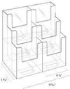 LHF-S106: Acrylic 6-Pocket Brochure Holder for 3.5 Inch Literature