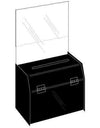 SBB-596-H: Acrylic Ballot/Suggestion Box w/Header