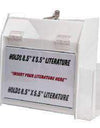SBBLD-596-CLR: Locking Acrylic Deluxe Locking Ballot/Suggestion Box w/Trifold Pocket