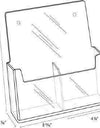 LHW-M131: Clear Wall-Mount 2-Pocket Brochure Holder for 4"w Literature