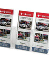 LHW-M345: Clear - Three Piece Wall Mounted Brochure/Card Holder